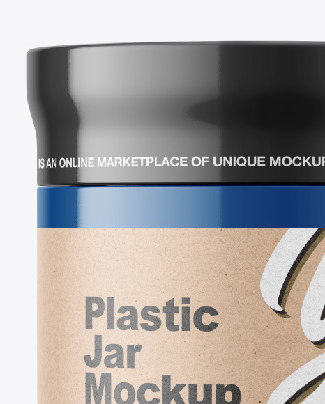Glossy Plastic Jar Mockup PSD #1
