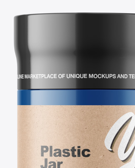 Glossy Plastic Jar Mockup PSD #1