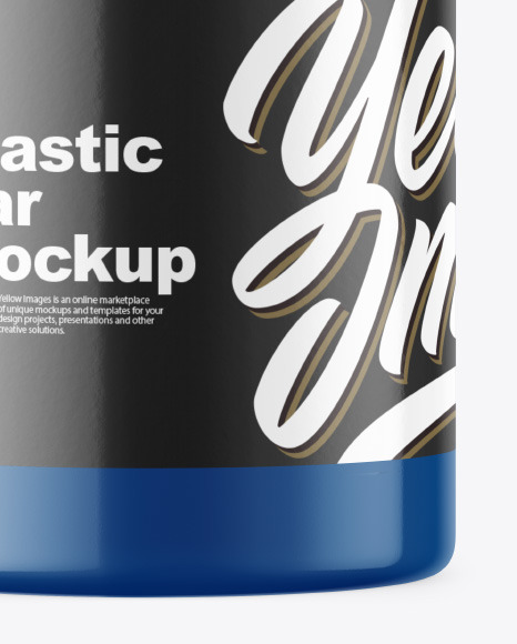 Glossy Plastic Jar Mockup PSD #6