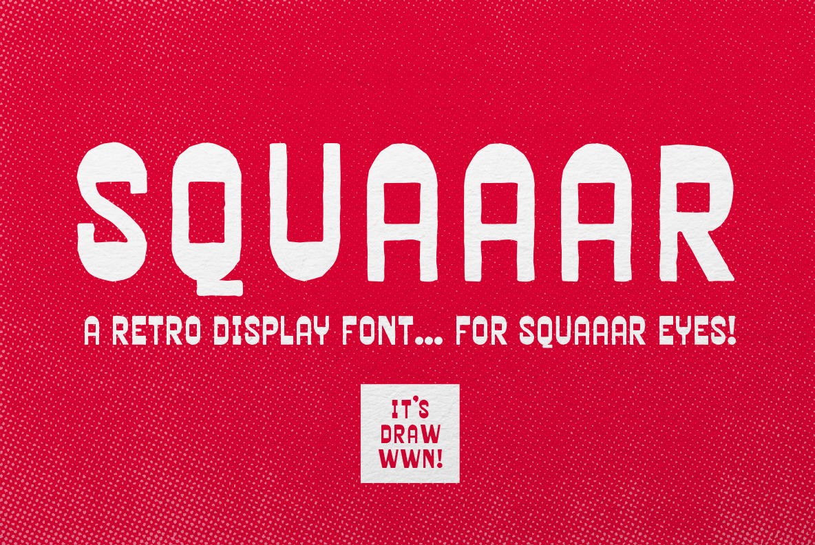 Squaaar Font In Fonts On Yellow Images Creative Store