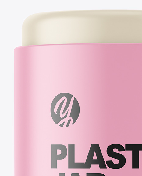 Matte Plastic Jar Mockup PSD #2