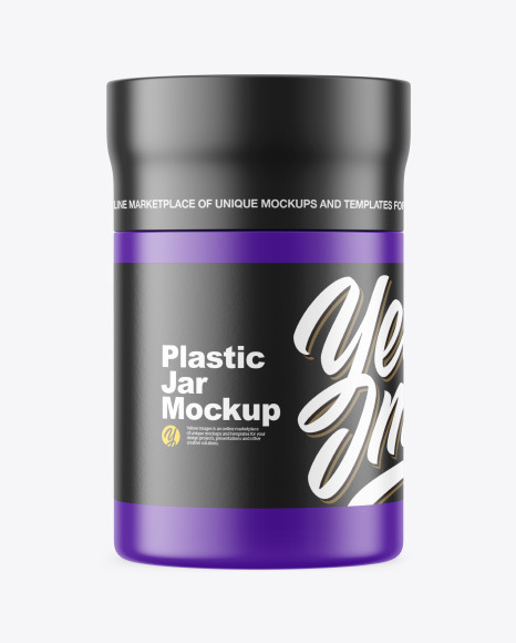 Matte Plastic Jar Mockup PSD #2