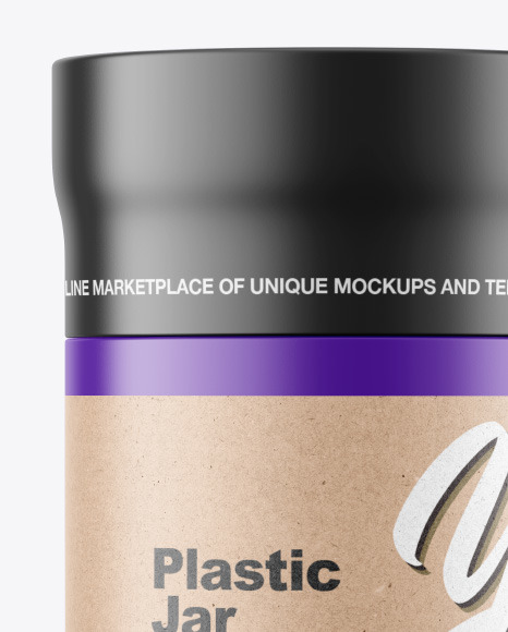 Matte Plastic Jar Mockup PSD #1