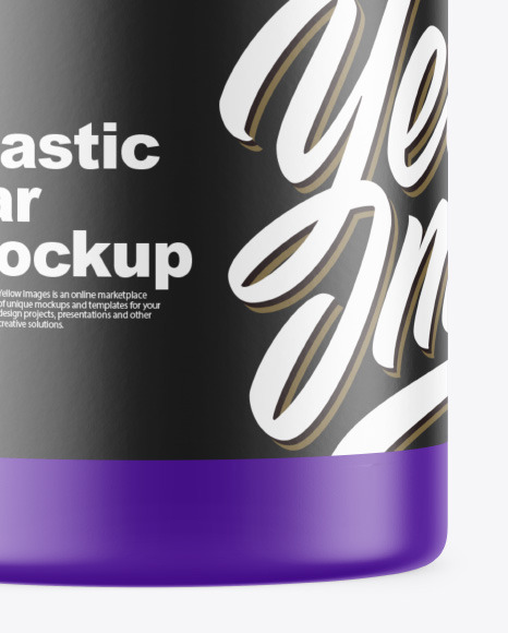 Matte Plastic Jar Mockup PSD #6