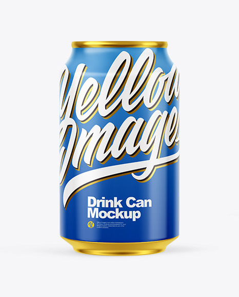Glossy Drink Can Mockup PSD #2