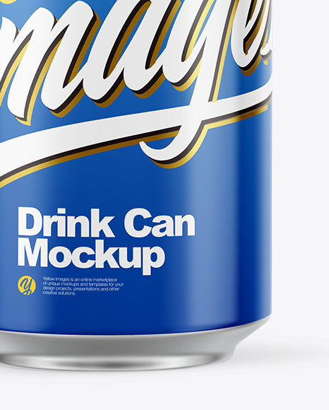 Glossy Drink Can Mockup PSD #6