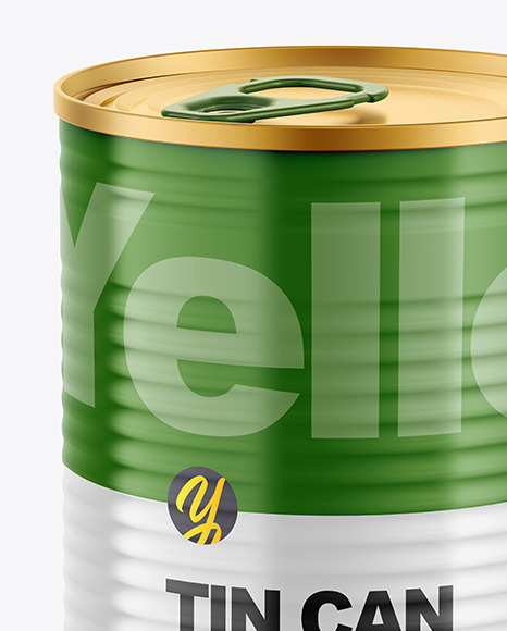 Tin Can w  Glossy Finish Mockup PSD #7