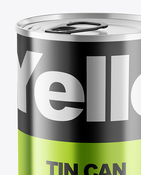 Glossy Metallic Tin Can Mockup PSD #1