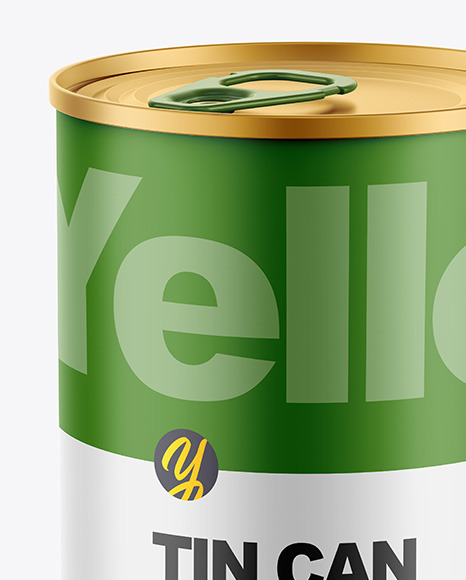 Tin Can w  Matte Finish Mockup PSD #1
