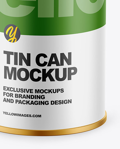 Tin Can w  Matte Finish Mockup PSD #6