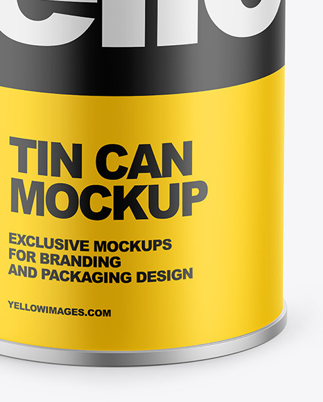 Tin Can w  Matte Finish Mockup PSD #5