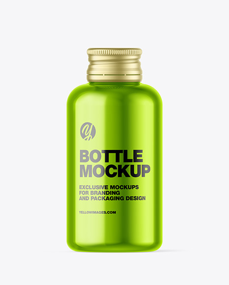 Metallic Bottle Mockup PSD #2