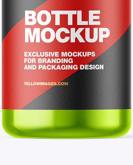 Download Metallic Bottle Mockup In Bottle Mockups On Yellow Images Object Mockups PSD Mockup Templates