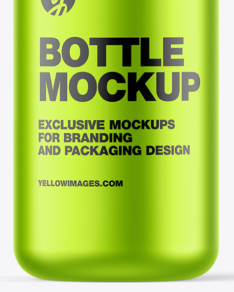 Matte Metallic Bottle w  Open Pump Mockup PSD #7