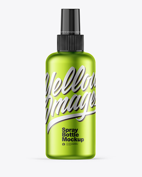 Metallic Spray Bottle Mockup PSD #1