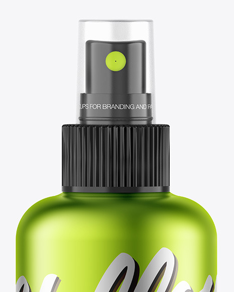 Metallic Spray Bottle Mockup PSD #6