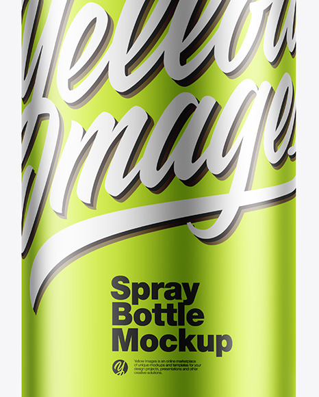 Metallic Spray Bottle Mockup PSD #7