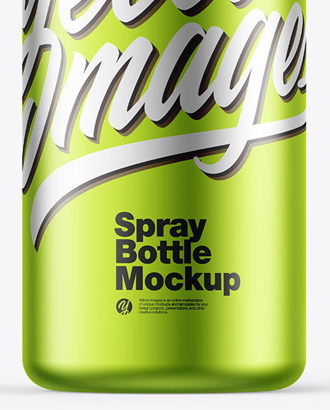 Metallic Spray Bottle Mockup PSD #5