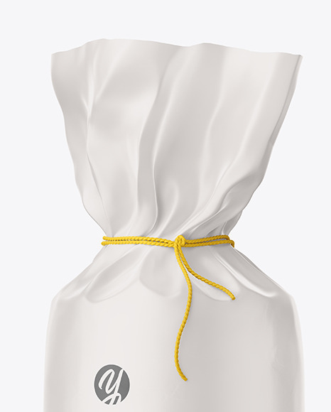 Matte Paper Bottle Wrapping With Rope Mockup PSD #7