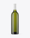 Green Glass White Wine Bottle Mockup