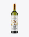 Green Glass White Wine Bottle Mockup