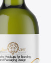 Green Glass White Wine Bottle Mockup