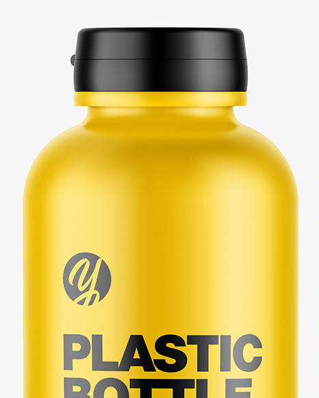 Plastic Matte Bottle Mockup PSD #2