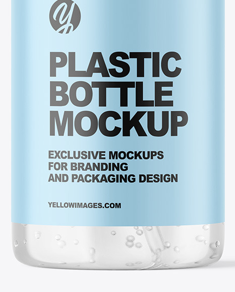 Clear Cosmetic Bottle With Pump Mockup In Bottle Mockups On Yellow Images Object Mockups