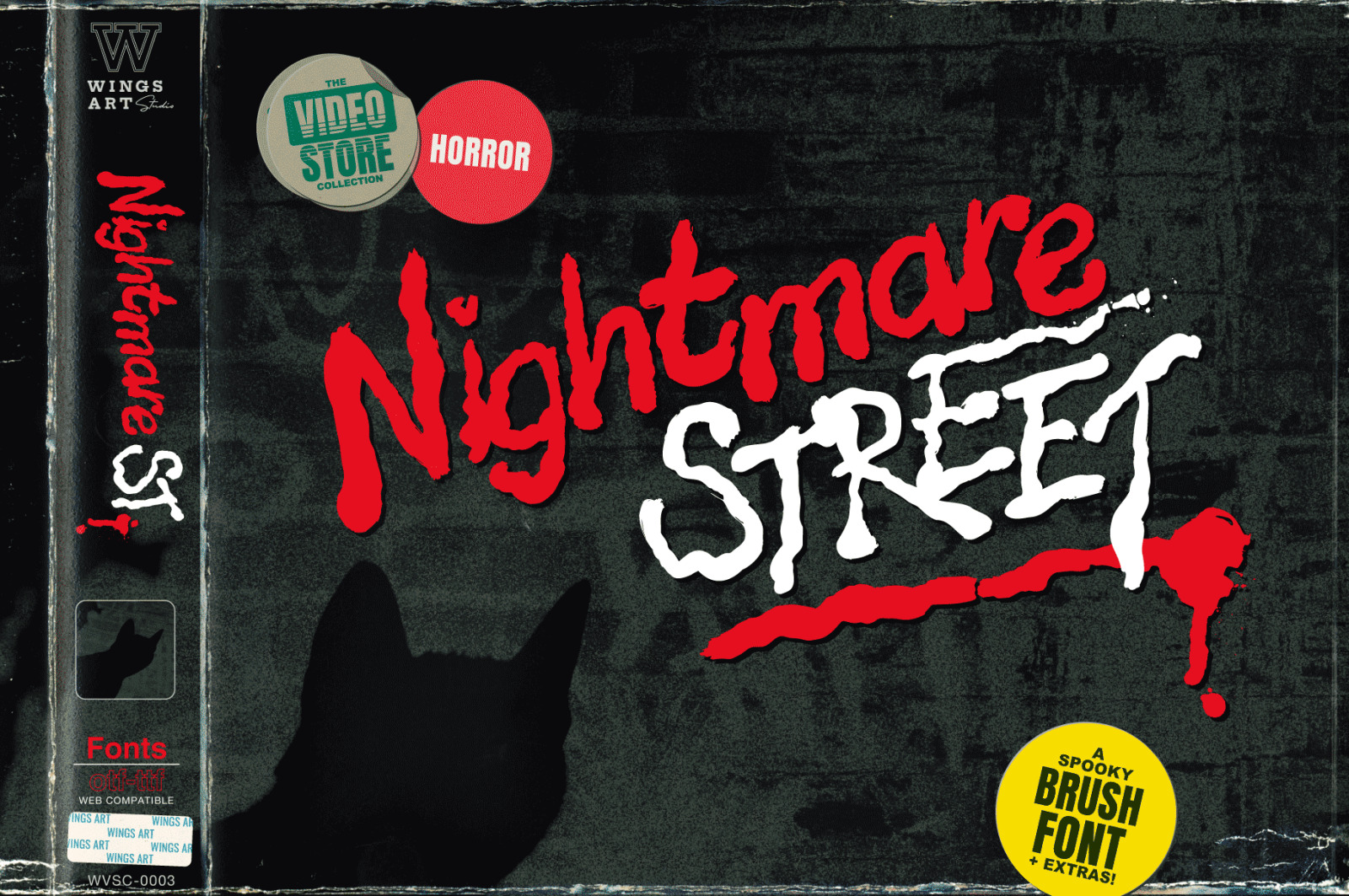 Nightmare Street The Retro Horror Movie Font In Fonts On Yellow Images Creative Store