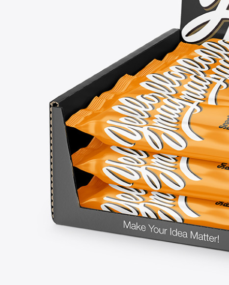 Display Box with Snack Bars Mockup PSD #2