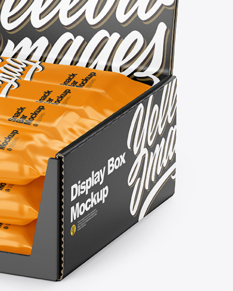 Display Box with Snack Bars Mockup PSD #1