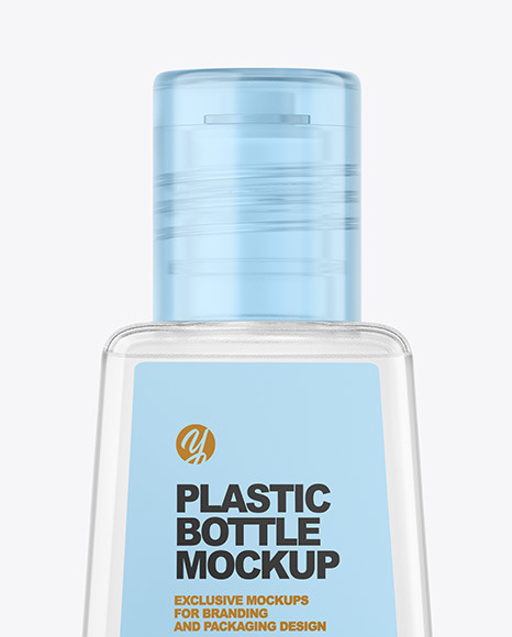 Clear Sanitizer Bottle Mockup PSD #2