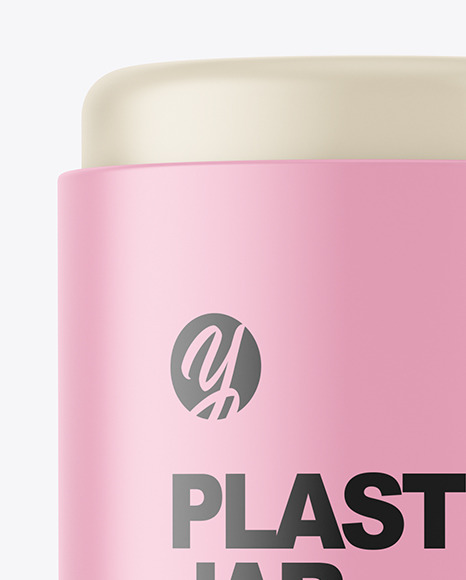 Matte Plastic Jar with Pills Mockup PSD #2