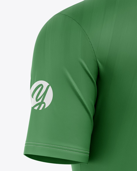 Download Men's V-Neck Sports Jersey Mockup - Back Half-Side View in ...