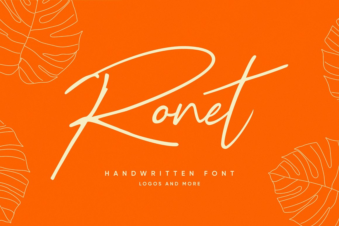 Ronet Font Logos In Fonts On Yellow Images Creative Store