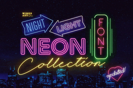 Night Light: The Complete Neon Font Collection