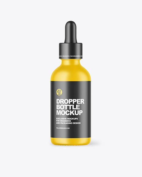 Matte Dropper Bottle Mockup