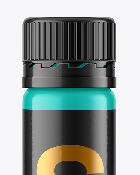 25ml Glossy Sport Nutrition Bottle Mockup PSD #1