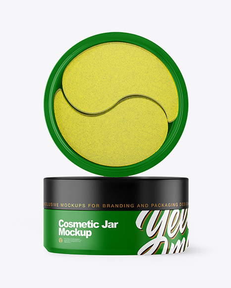 Download Matte Cosmetic Jar With Patches Mockup In Jar Mockups On Yellow Images Object Mockups