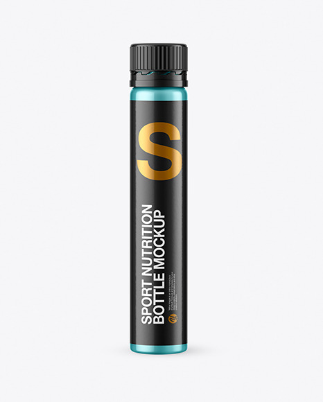 25ml Metallic Sport Nutrition Bottle Mockup