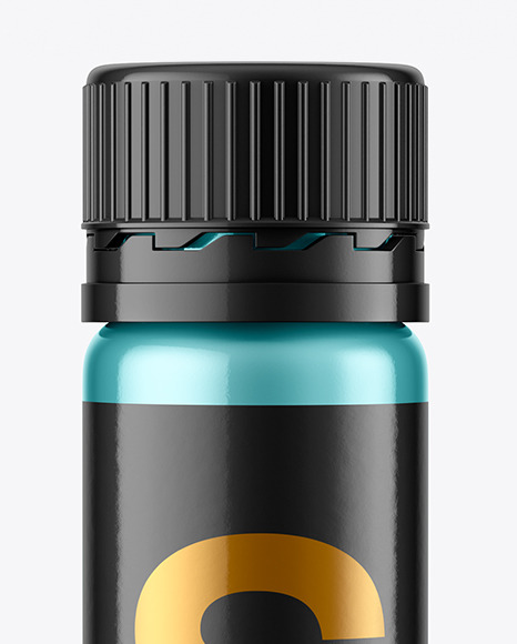 25ml Metallic Sport Nutrition Bottle Mockup PSD #1
