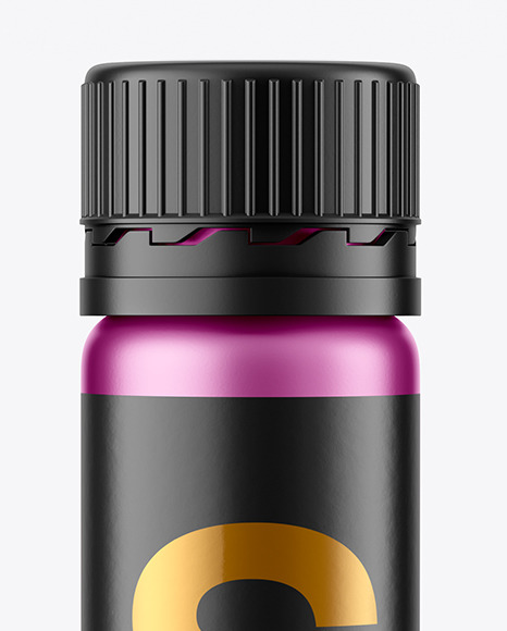 25ml Matte Metallic Sport Nutrition Bottle Mockup PSD #1