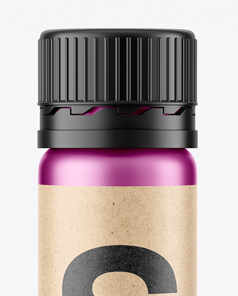 25ml Matte Metallic Sport Nutrition Bottle Mockup PSD #6