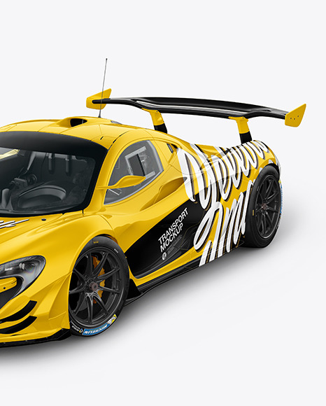 Sport Car Mockup   Half Side View PSD #2