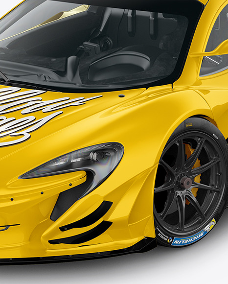 Sport Car Mockup   Half Side View PSD #6