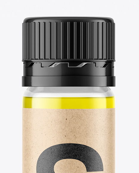 25ml Clear Sport Nutrition Bottle Mockup PSD #6