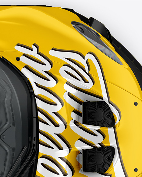 Sport Car Mockup   Top View PSD #6