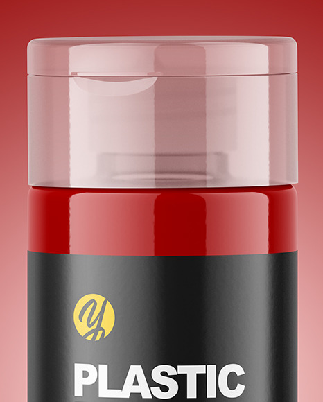 Glossy Plastic Bottle Mockup PSD #6