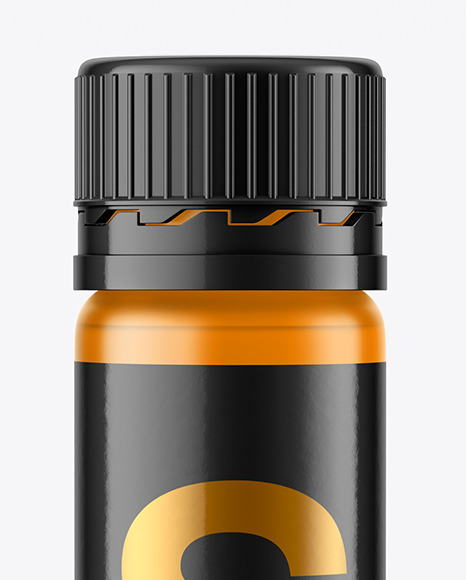 25ml Plastic Frosted Sport Nutrition Bottle Mockup PSD #1