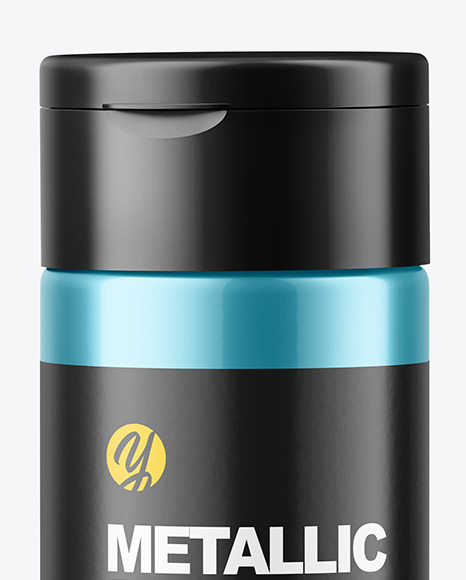 Glossy Metallic Bottle Mockup PSD #1